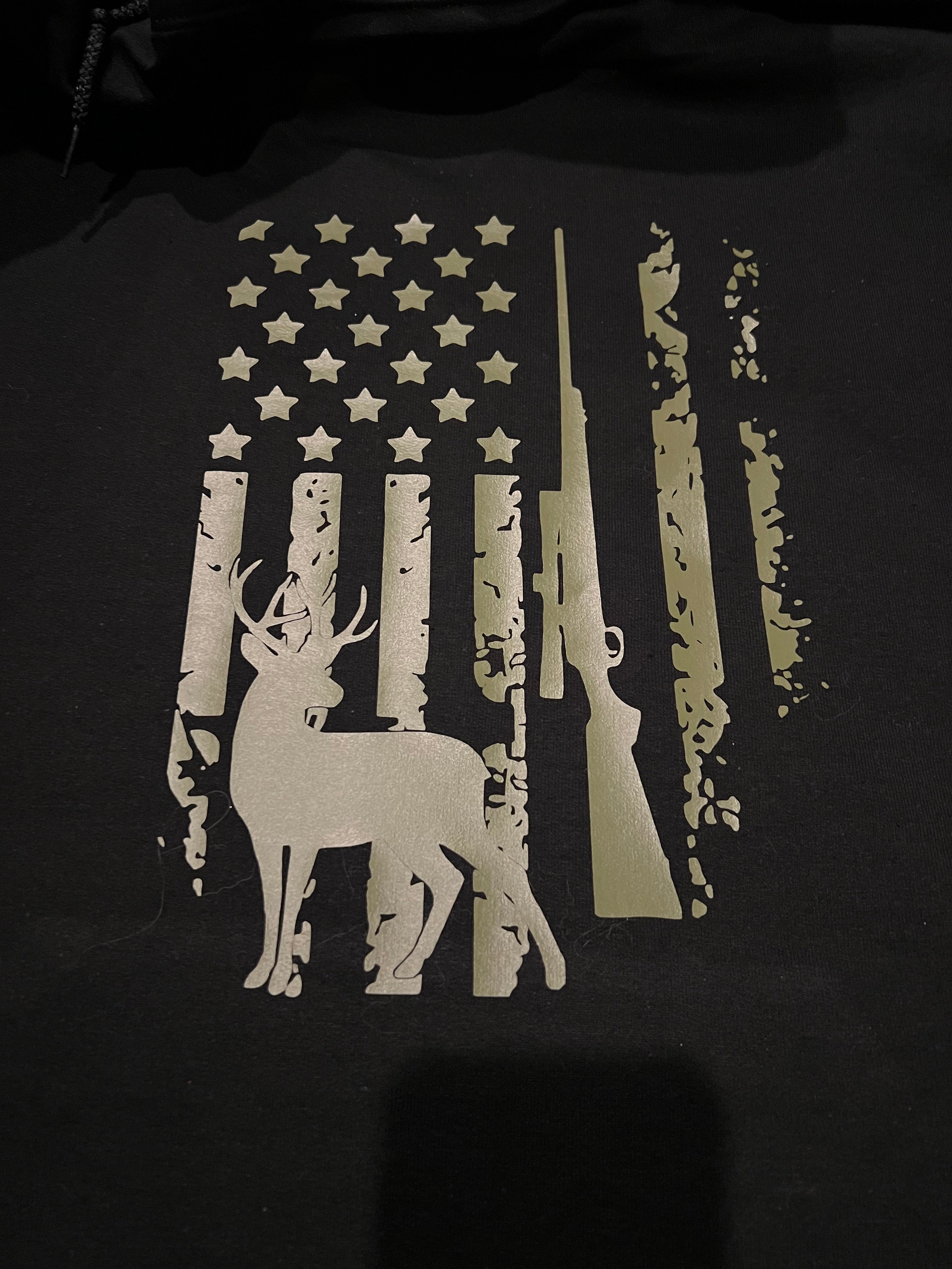 Deer with Flag Shirt